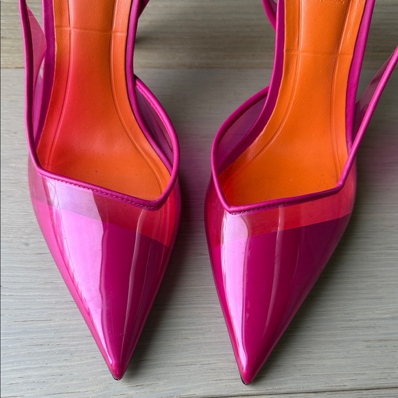 Zara Vibrant Pink and Orange Heels size 39/8 - Picture 3 of 7